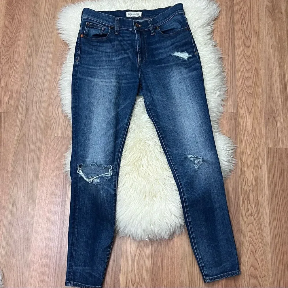 Madewell High Riser Ankle Skinny Jeans Medium Wash 29